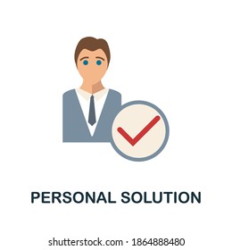 Personal Solution flat icon from reputation management collection. Simple line element Personal Solution symbol for templates, web design and infographics