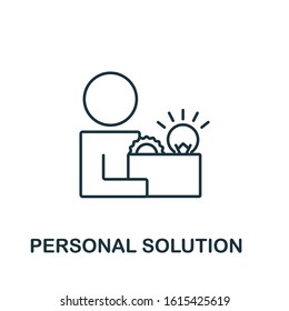 Personal Solution icon from reputation management collection. Simple line element Personal Solution symbol for templates, web design and infographics