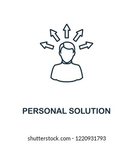 Personal Solution outline icon. Premium style design from project management icons collection. Simple element personal solution icon. Ready to use in web design, apps, software and printing.