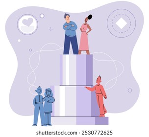 Personal space vector illustration. Personal space allows individuals to have sense control over their environment Protecting personal space is essential for maintaining psychological well being