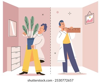 Personal space vector illustration. Personal space allows individuals to feel sense autonomy and control over their environment Protecting personal space is crucial for maintaining psychological well