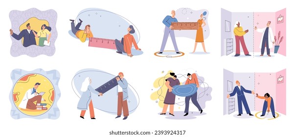 Personal space vector illustration. The personal space concept delves into intricate relationship between psychology and social dynamics Nurturing interpersonal relationships entails finding balance