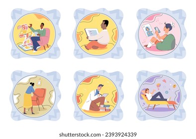 Personal space vector illustration. Interpersonal relationships require balance between closeness and personal space Some individuals feel more comfortable with distant personal space Creating safe