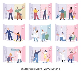 Personal space vector illustration. Maintaining appropriate distance is way to respect personal space Boundaries play vital role in protecting our personal space and well being Personality traits