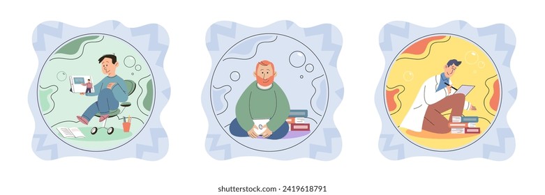 Personal space vector illustration. Mental health is closely tied to quality personal interactions and space we allow for ourselves Effective communication involves respecting personal space