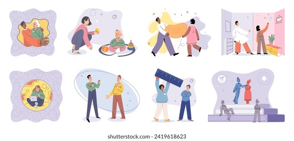 Personal space vector illustration. The personal space metaphor symbolizes invisible boundaries we establish to protect ourselves Feeling safe and comfortable in our personal space is essential