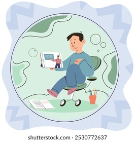 Personal space vector illustration. The personal space metaphor illustrates invisible bubble we create to protect ourselves Feeling safe and comfortable in our personal space is crucial for mental