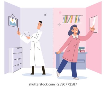 Personal space vector illustration. The practice social distancing highlights importance personal space in preventing spread diseases Discomfort arises when personal space is invaded without consent