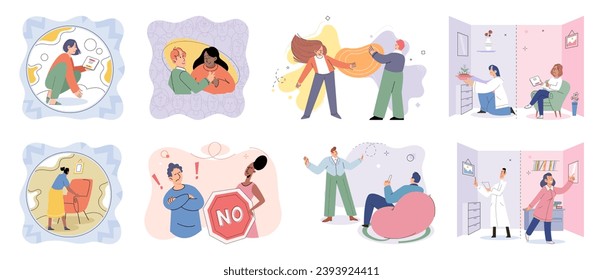 Personal space vector illustration. The psychological aspect personal space greatly influences our comfort and well being Effective communication requires being mindful personal space and respecting