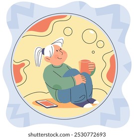 Personal space vector illustration. Respecting personal boundaries and space contributes to healthy social interactions The personal space metaphor illustrates invisible bubble we create to protect