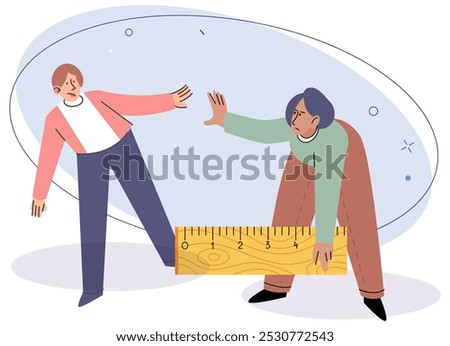 Personal space vector illustration. Understanding psychology behind personal space can enhance our interpersonal relationships Respecting personal boundaries and space contributes to healthy social
