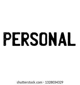 Personal stamp on white background