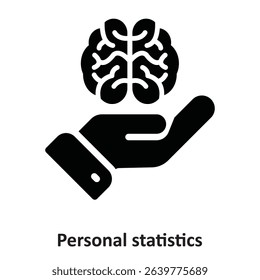 Personal statistics Vector Icon which can easily modify or edit
