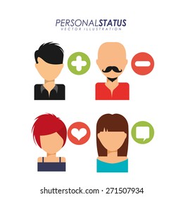 personal status design, vector illustration eps10 graphic 