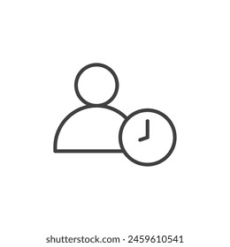 Conjunto de iconos de gestión personal del tiempo. Iconos de tiempo y actividad de usuario.