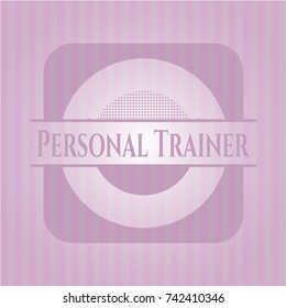Personal Trainer badge with pink background