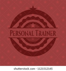 Personal Trainer badge with red background