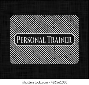 Persönliches Trainer-Chalkboard-Emblem