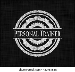 Persönliches Trainer-Chalkboard-Emblem