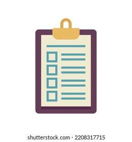 Personal trainer clipboard icon. Flat illustration of Personal trainer clipboard vector icon isolated on white background