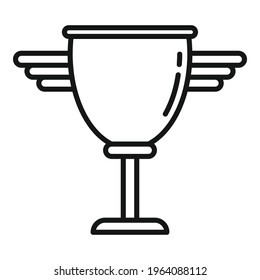 Personal trainer cup icon. Outline Personal trainer cup vector icon for web design isolated on white background