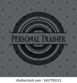 Personal Trainer dark badge. Vector Illustration. Detailed.
