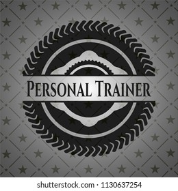 Personal Trainer dark emblem. Retro