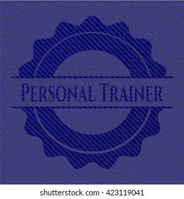 Personal Trainer denim background
