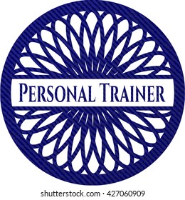 Personal Trainer with denim texture