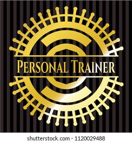 Personal Trainer golden emblem
