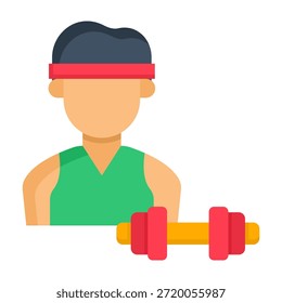 Icono de entrenador personal Ilustración vectorial de estilo plano