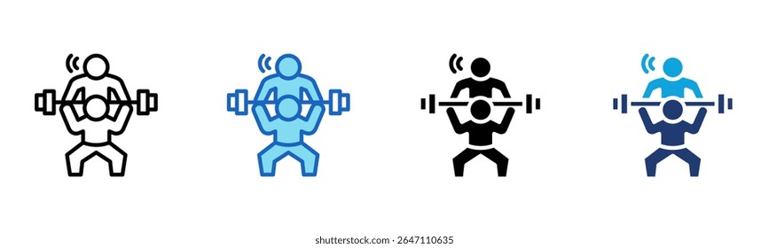 Personal Trainer icon Multi Style Vector Illustration