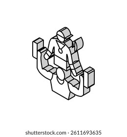 personal trainer isometric icon vector. personal trainer sign. isolated symbol illustration