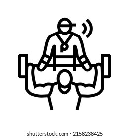 personal trainer line icon vector. personal trainer sign. isolated contour symbol black illustration