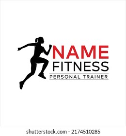 personal trainer logo vector illustration design. simple modern style. Fitness logo, gym, home trainer, athlete, sport