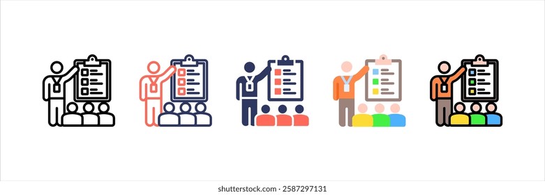 Personal Trainer Multi Style Icon Set