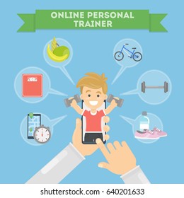 Personal trainer online.