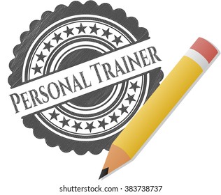 Emblema de pinzas de lápiz de entrenador personal
