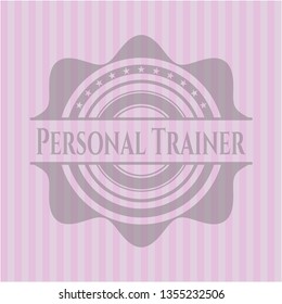 Personal Trainer pink emblem