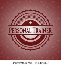 Personal Trainer realistic red emblem