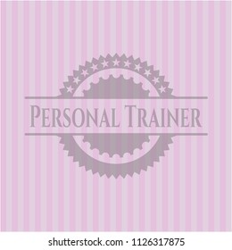 Personal Trainer retro pink emblem