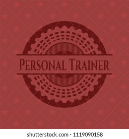 Personal Trainer retro red emblem