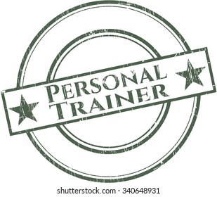 Personal Trainer rubber grunge stamp