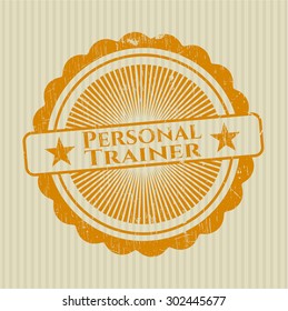 Sello de goma del entrenador personal