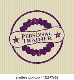 Entrenador personal con textura de sello de caucho