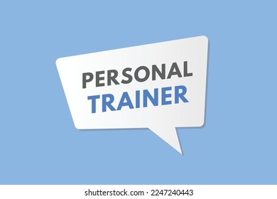personal trainer text Button. personal trainer Sign Icon Label Sticker Web Buttons