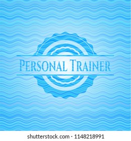 Personal Trainer water wave representation badge.
