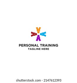 Personal training logo icon design