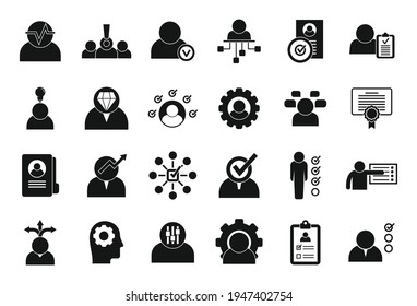 Personal traits icons set. Simple set of personal traits vector icons for web design on white background