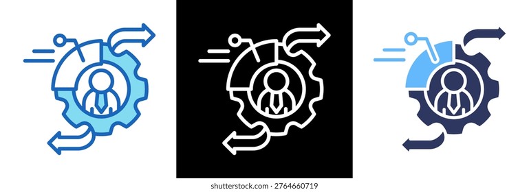 Personal Transformation Icon triplestyle Vector Illustration
